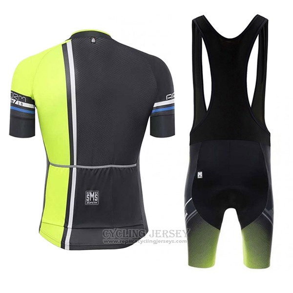2017 Cycling Jersey Santini Airform Black Short Sleeve and Bib Short