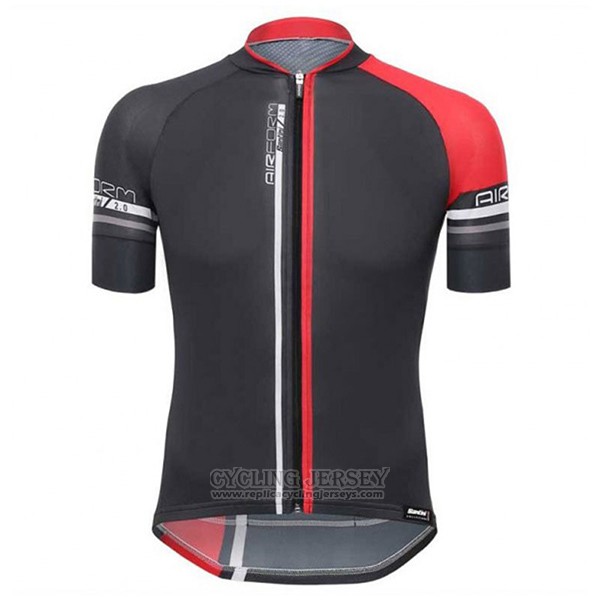 2017 Cycling Jersey Santini Airform Red Short Sleeve and Bib Short