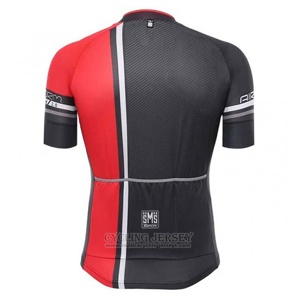 2017 Cycling Jersey Santini Airform Red Short Sleeve and Bib Short