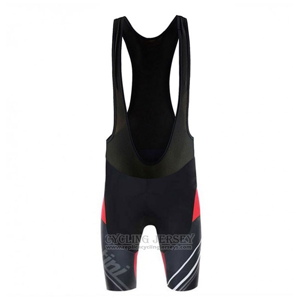 2017 Cycling Jersey Santini Beat Red and Black Short Sleeve and Bib Short
