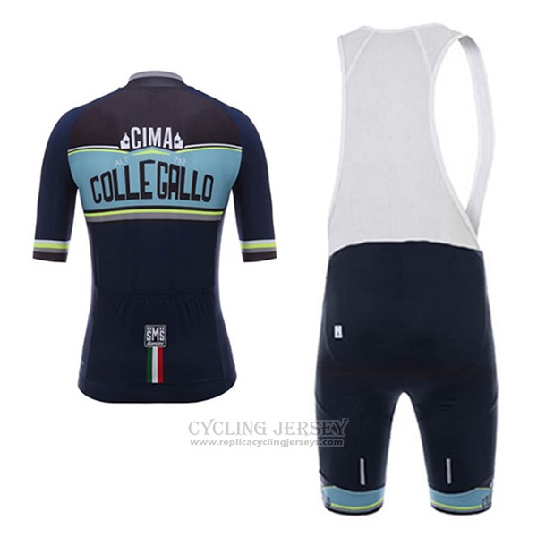 2017 Cycling Jersey Santini Collegrllo Deep Blue Short Sleeve and Bib Short