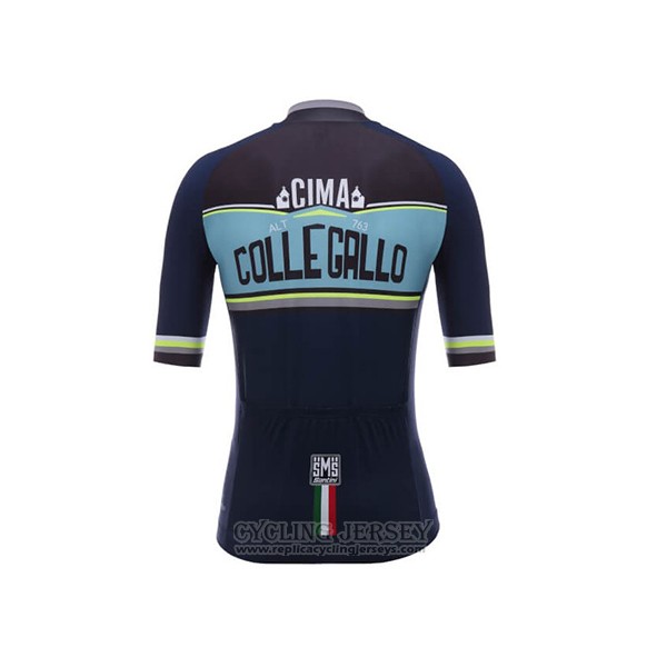 2017 Cycling Jersey Santini Collegrllo Deep Blue Short Sleeve and Bib Short