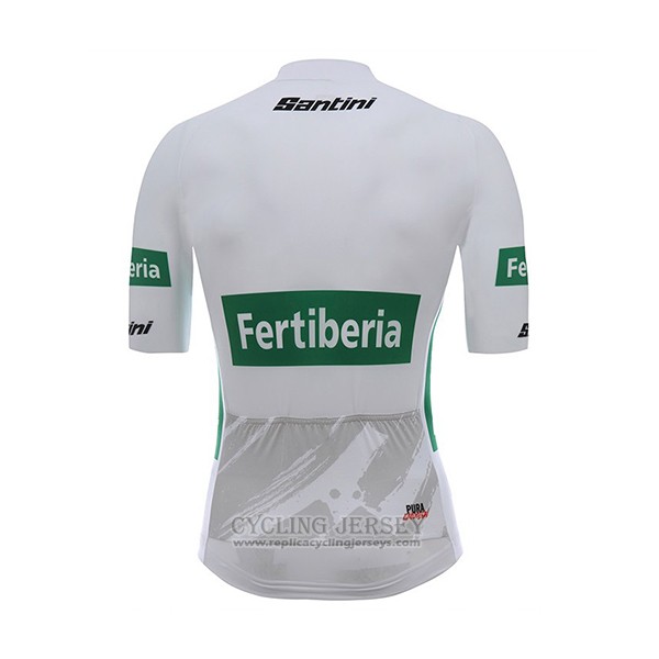 2017 Cycling Jersey Santini Fertiberia White Short Sleeve and Bib Short