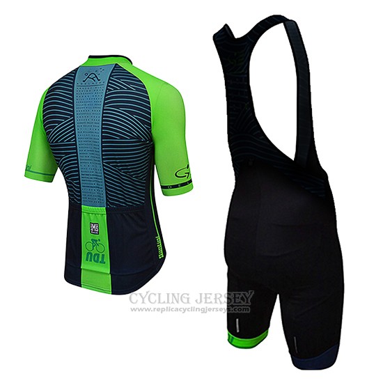 2017 Cycling Jersey Santini Green Short Sleeve and Bib Short