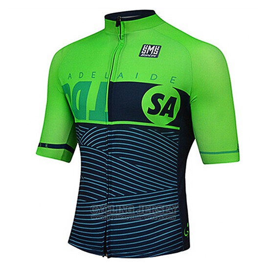 2017 Cycling Jersey Santini Green Short Sleeve and Bib Short