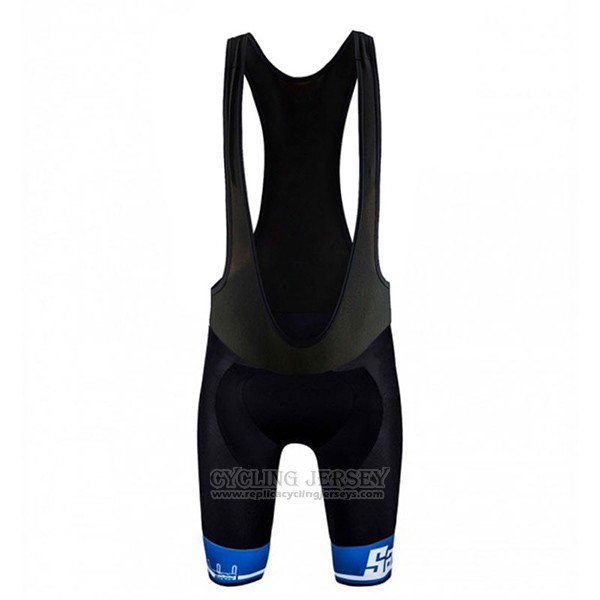 2017 Cycling Jersey Santini Photon Blue and White Short Sleeve and Bib Short