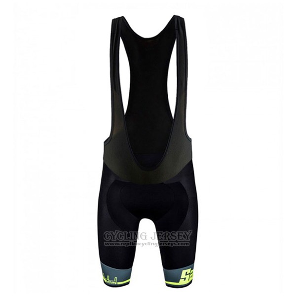 2017 Cycling Jersey Santini Photon Green and Black Short Sleeve and Bib Short