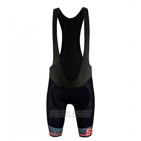 2017 Cycling Jersey Santini Photon Red and Gray Short Sleeve and Bib Short