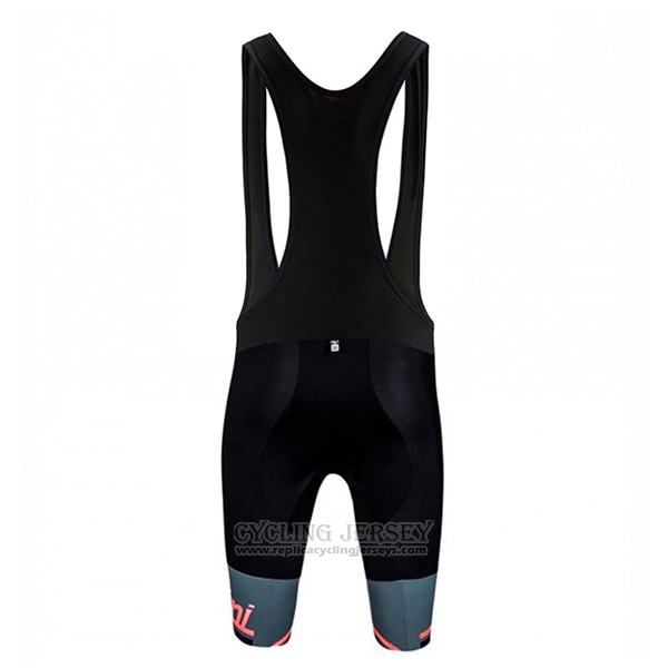 2017 Cycling Jersey Santini Photon Red and Gray Short Sleeve and Bib Short