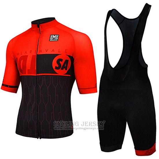 2017 Cycling Jersey Santini Red Short Sleeve and Bib Short