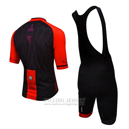 2017 Cycling Jersey Santini Red Short Sleeve and Bib Short