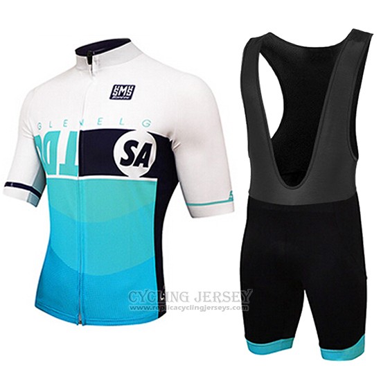 2017 Cycling Jersey Santini Sky Blue Short Sleeve and Bib Short