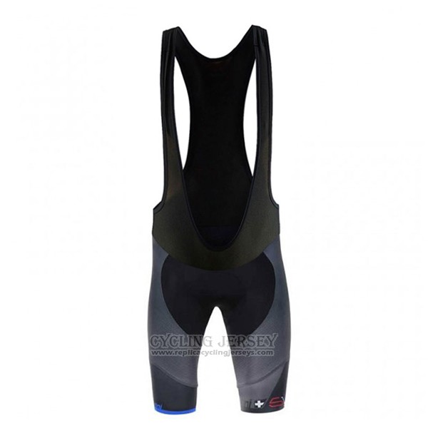 2017 Cycling Jersey Santini Sleek Blue and Gray Short Sleeve and Bib Short