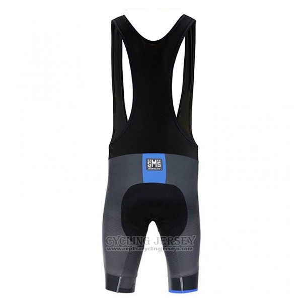 2017 Cycling Jersey Santini Sleek Blue and Gray Short Sleeve and Bib Short