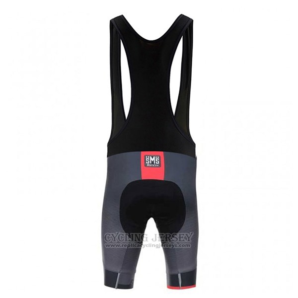 2017 Cycling Jersey Santini Sleek Red and Gray Short Sleeve and Bib Short