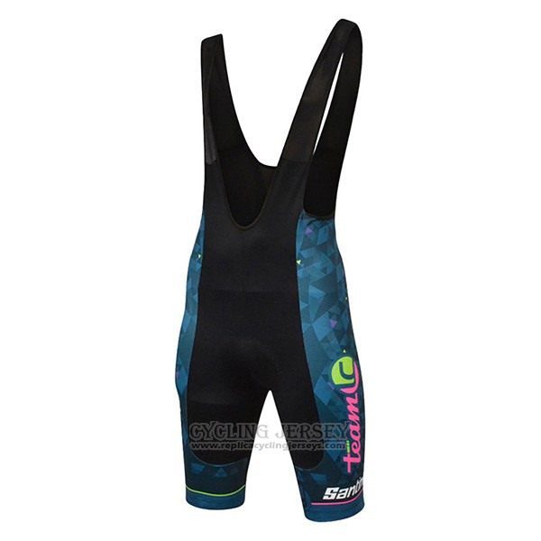 2017 Cycling Jersey Santini Team Green Short Sleeve and Bib Short