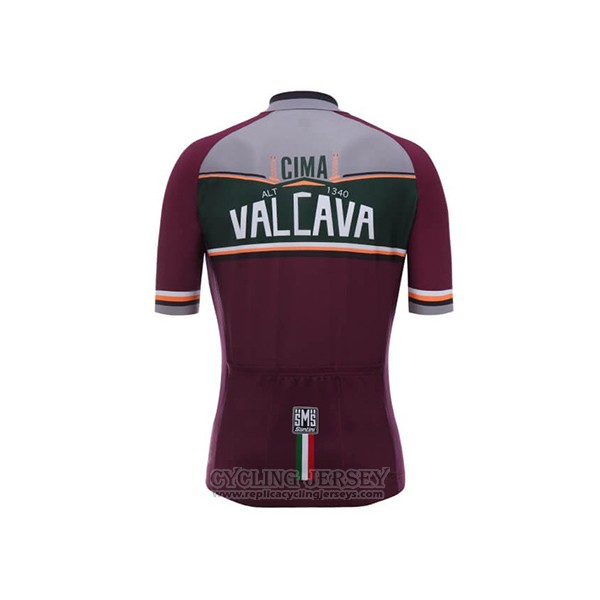 2017 Cycling Jersey Santini Valcava Fuchsia Short Sleeve and Bib Short