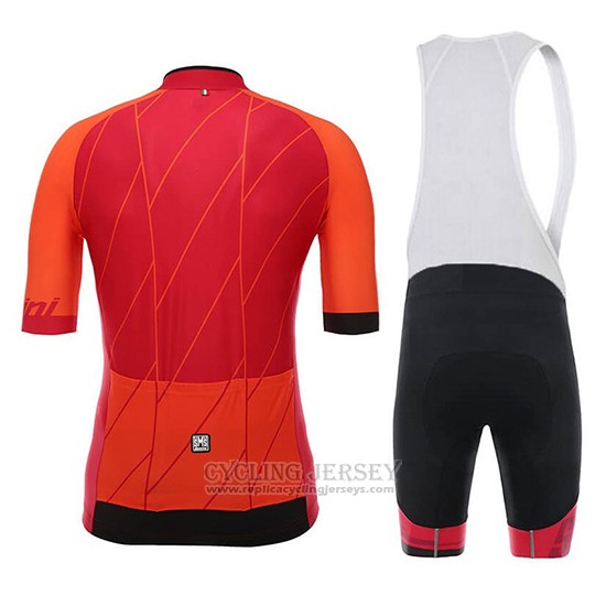 2018 Cycling Jersey Santini Ace Red Short Sleeve and Bib Short