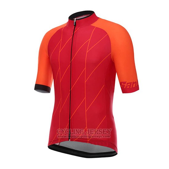 2018 Cycling Jersey Santini Ace Red Short Sleeve and Bib Short