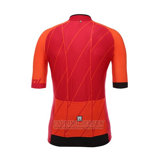 2018 Cycling Jersey Santini Ace Red Short Sleeve and Bib Short