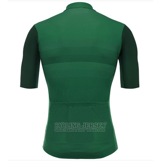 2018 Cycling Jersey Santini Crowin Green and Black Short Sleeve and Bib Short
