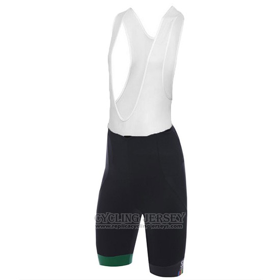 2018 Cycling Jersey Santini Crowin Green and Black Short Sleeve and Bib Short