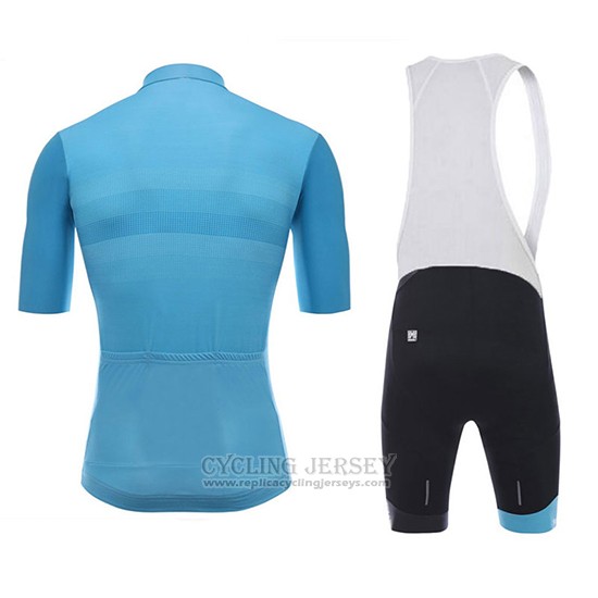 2018 Cycling Jersey Santini Skull Blue Short Sleeve and Bib Short