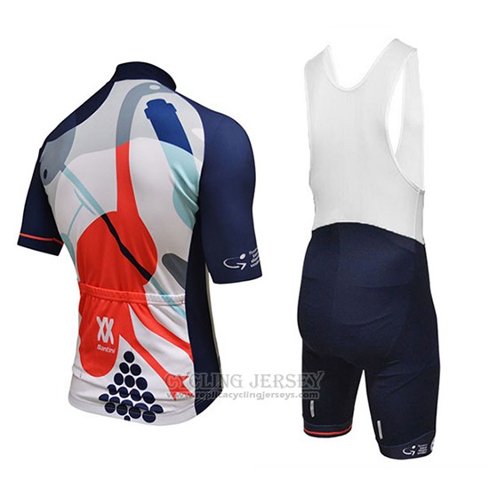 2018 Cycling Jersey Tour Down Under Santini Red Short Sleeve and Bib Short