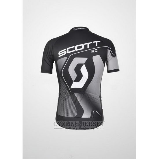 2012 Cycling Jersey Scott Black and Gray Short Sleeve and Bib Short