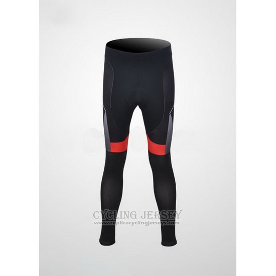 2012 Cycling Jersey Scott Black and Red Long Sleeve and Bib Tight