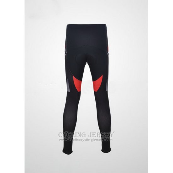 2012 Cycling Jersey Scott Black and Red Long Sleeve and Bib Tight