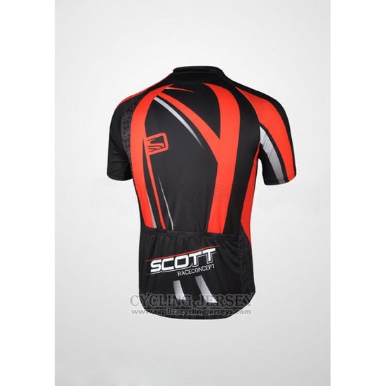2012 Cycling Jersey Scott Black and Red Short Sleeve and Bib Short