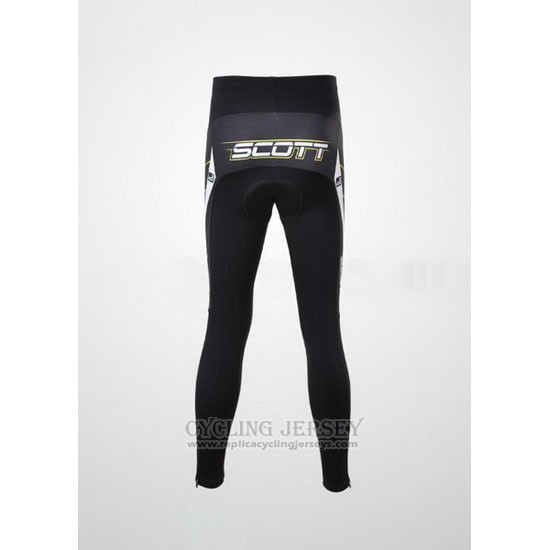 2012 Cycling Jersey Scott Black and White Long Sleeve and Bib Tight