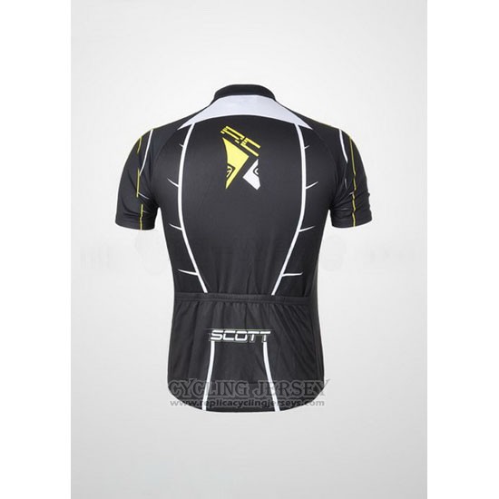 2012 Cycling Jersey Scott Black and White Short Sleeve and Bib Short