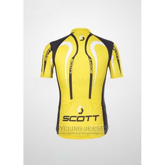 2012 Cycling Jersey Scott Black and Yellow Short Sleeve and Bib Short