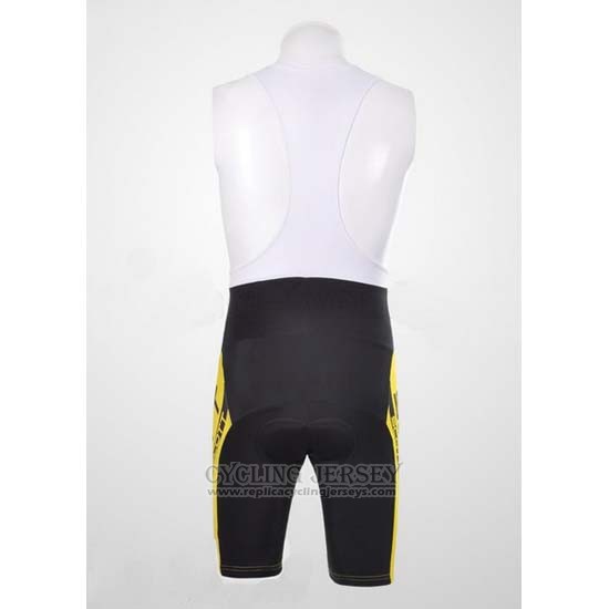 2012 Cycling Jersey Scott Black and Yellow Short Sleeve and Bib Short