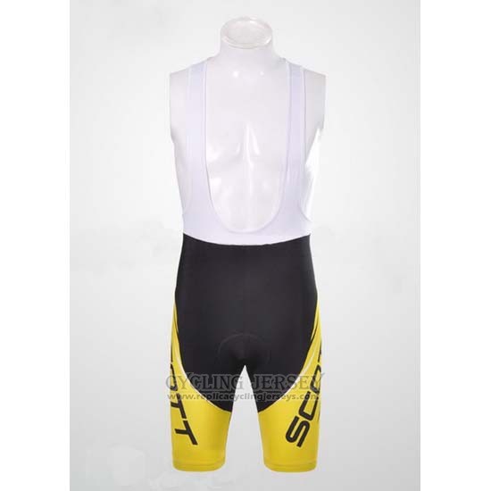 2012 Cycling Jersey Scott Black and Yellow Short Sleeve and Bib Short