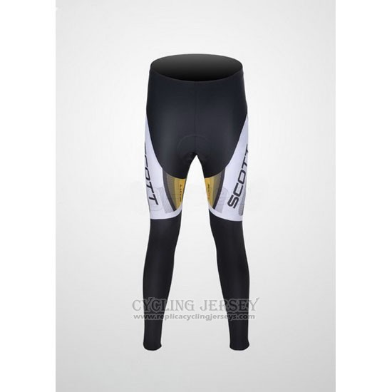 2012 Cycling Jersey Scott White Long Sleeve and Bib Tight