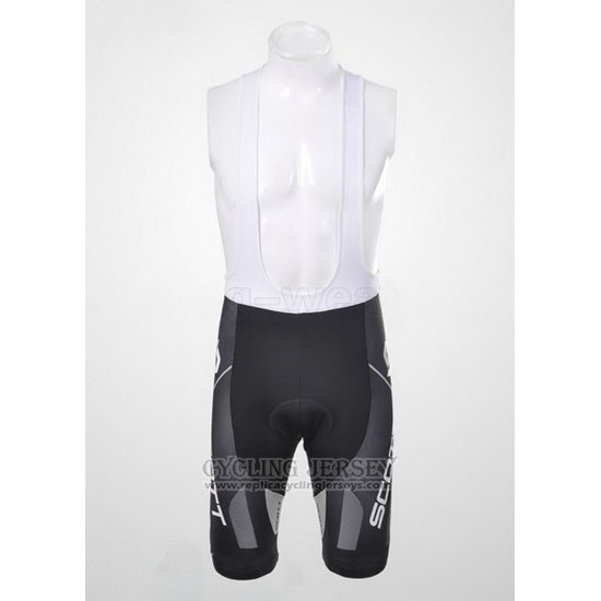 2012 Cycling Jersey Scott White and Gray Short Sleeve and Bib Short
