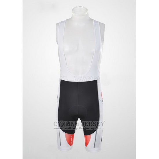 2012 Cycling Jersey Scott White and Red Short Sleeve and Bib Short