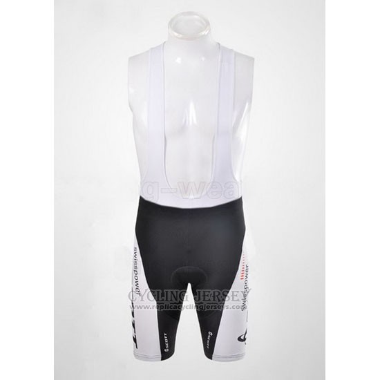 2012 Cycling Jersey Scott White and Yellow Short Sleeve and Bib Short