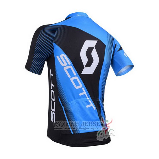 2013 Cycling Jersey Scott Bluee and Black Short Sleeve and Bib Short
