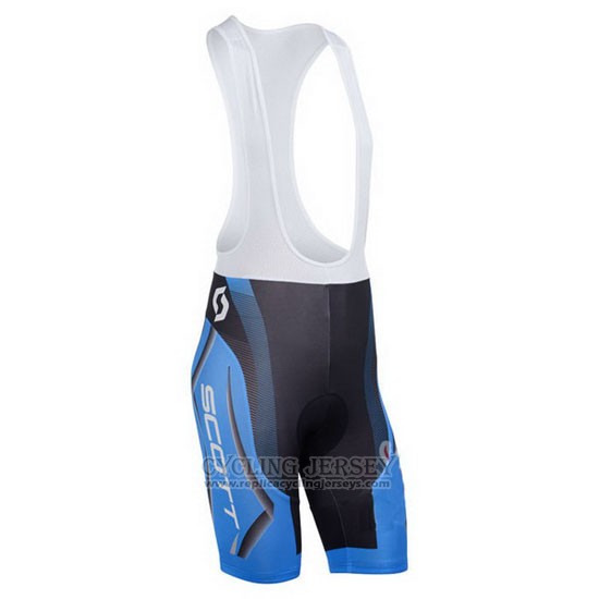 2013 Cycling Jersey Scott Bluee and Black Short Sleeve and Bib Short