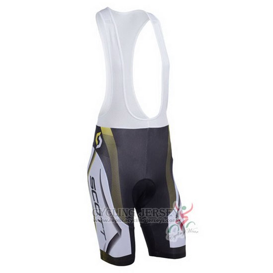 2013 Cycling Jersey Scott White and Black Short Sleeve and Bib Short