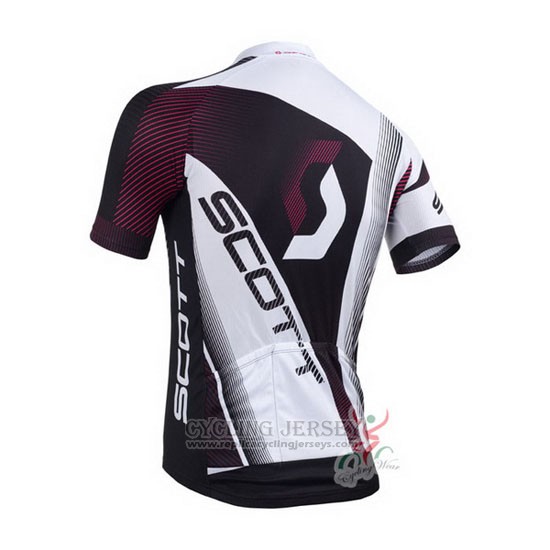 2013 Cycling Jersey Scott White and Fuchsia Short Sleeve and Bib Short