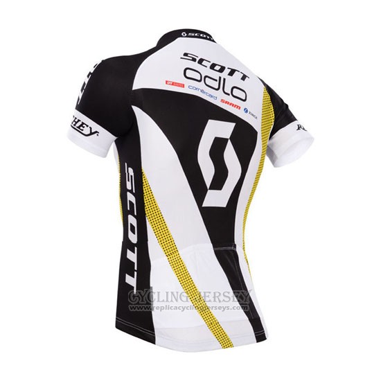 2014 Cycling Jersey Scott Black and White Short Sleeve and Bib Short