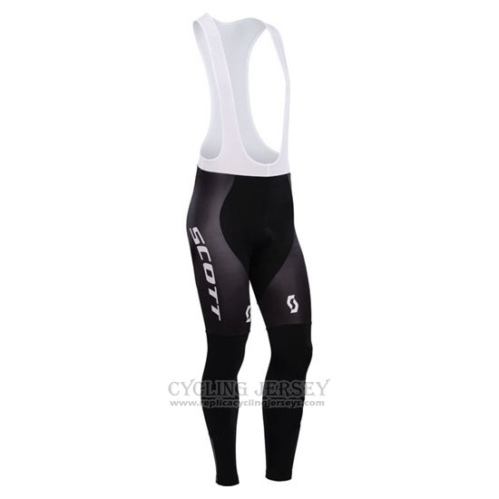 2014 Cycling Jersey Scott Green and White Long Sleeve and Bib Tight