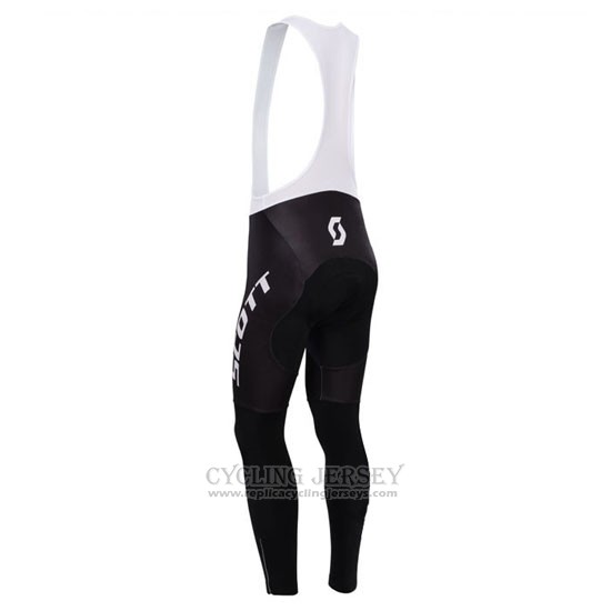2014 Cycling Jersey Scott Green and White Long Sleeve and Bib Tight