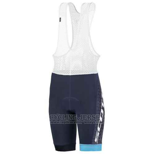 2016 Cycling Jersey Scott Black Bluee Short Sleeve and Bib Short