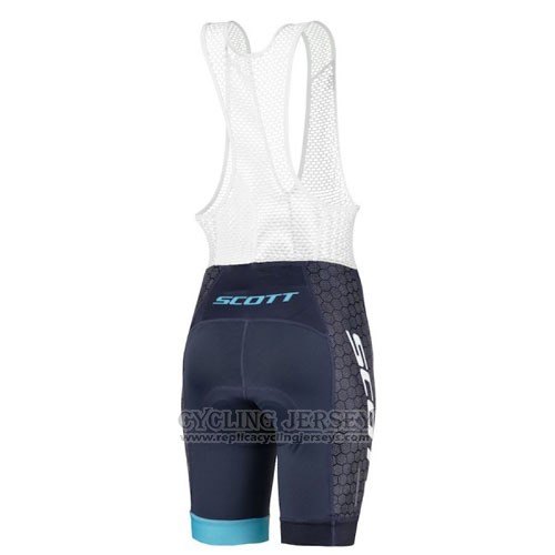 2016 Cycling Jersey Scott Black Bluee Short Sleeve and Bib Short